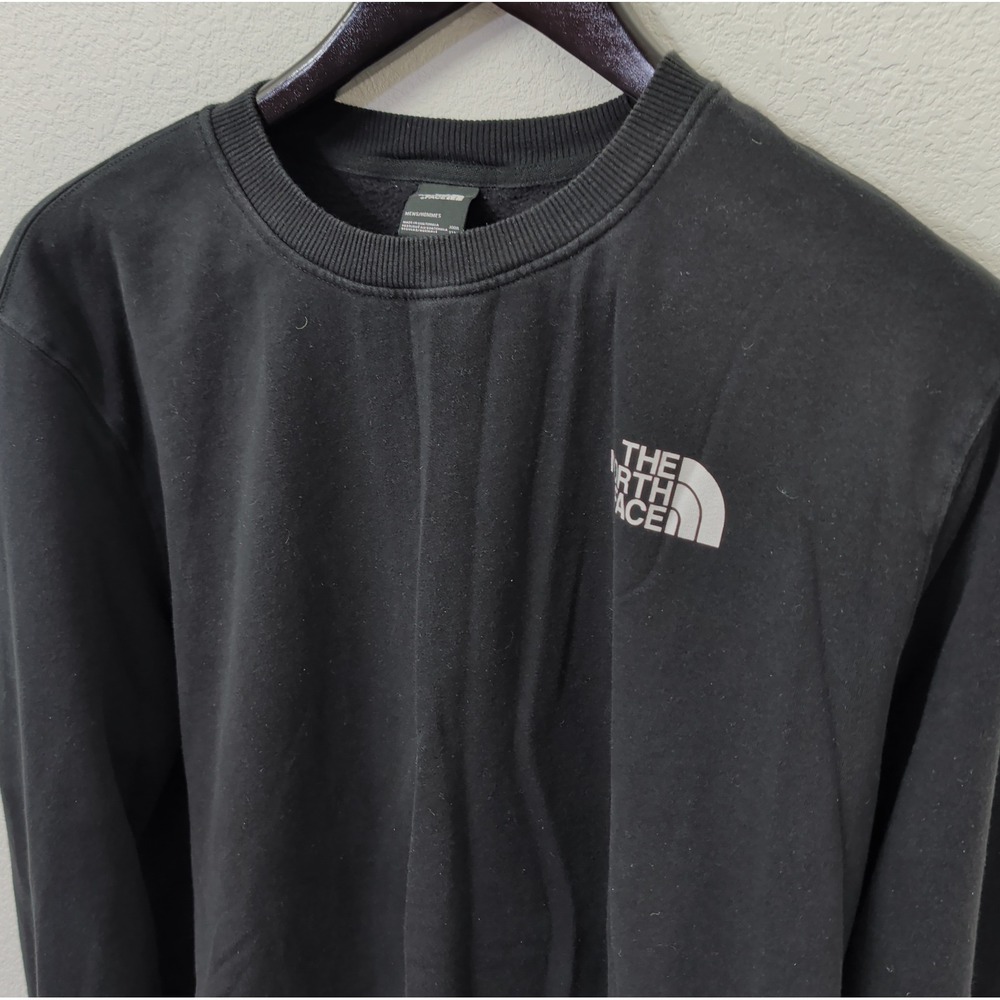 The North Face Mens Red's Box Crew Fleece Sweatshirt Black XXL 2XL NF0A5A6V